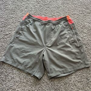 Birddogs Boom Shorts Boomstick Stretch Lined Grey Pink Mens Size Large 7”